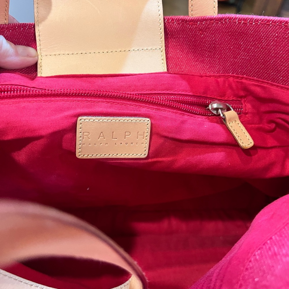 RALPH Ralph Lauren Vintage Women’s Red Tote - Picture 2 of 13